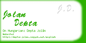 jolan depta business card